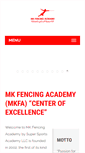 Mobile Screenshot of mkfencingacademy.com