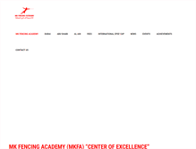 Tablet Screenshot of mkfencingacademy.com